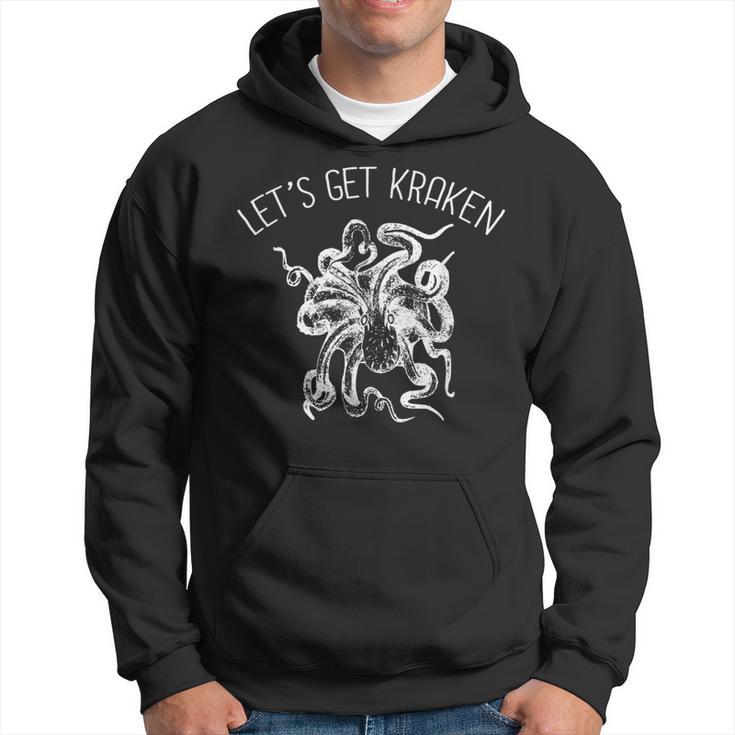 Let's Get Kraken Giant Squid Octopus Pun Hoodie