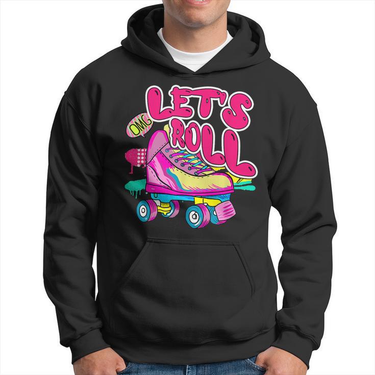 Let's Roll Unicorn Roller Skate Fun Party Girl's Hoodie