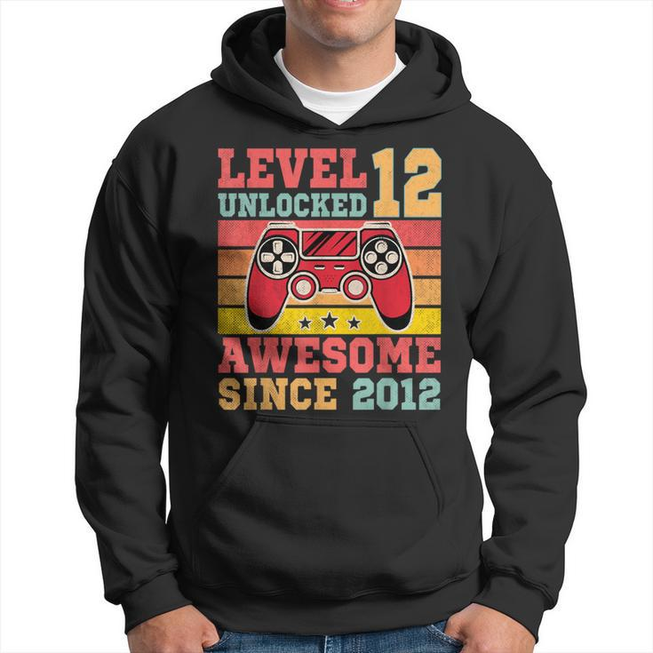 Level 12 Unlocked Vintage Video Game 12Th Birthday Gamer Hoodie