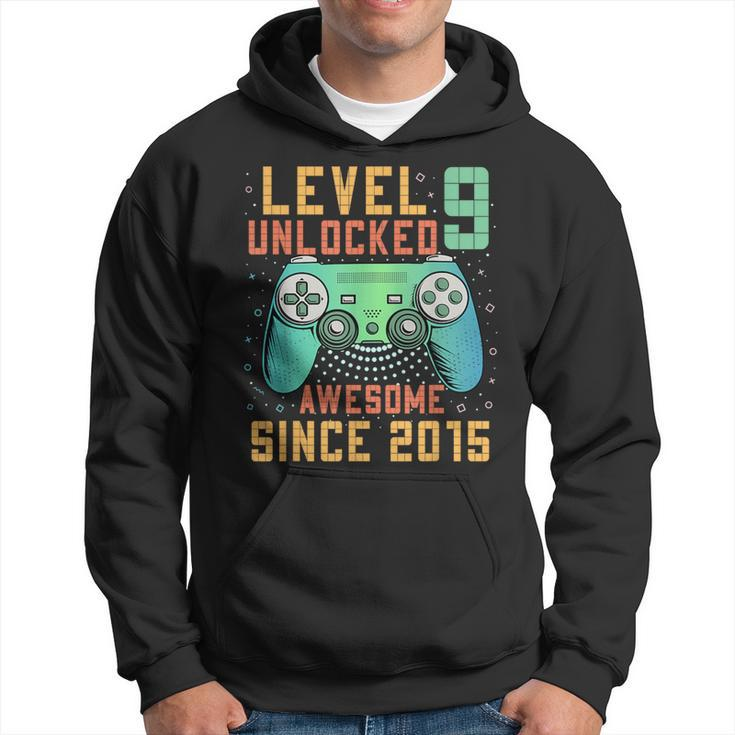 Level 9 Unlocked 9Th Birthday 9 Year Old Gamer Bday Hoodie