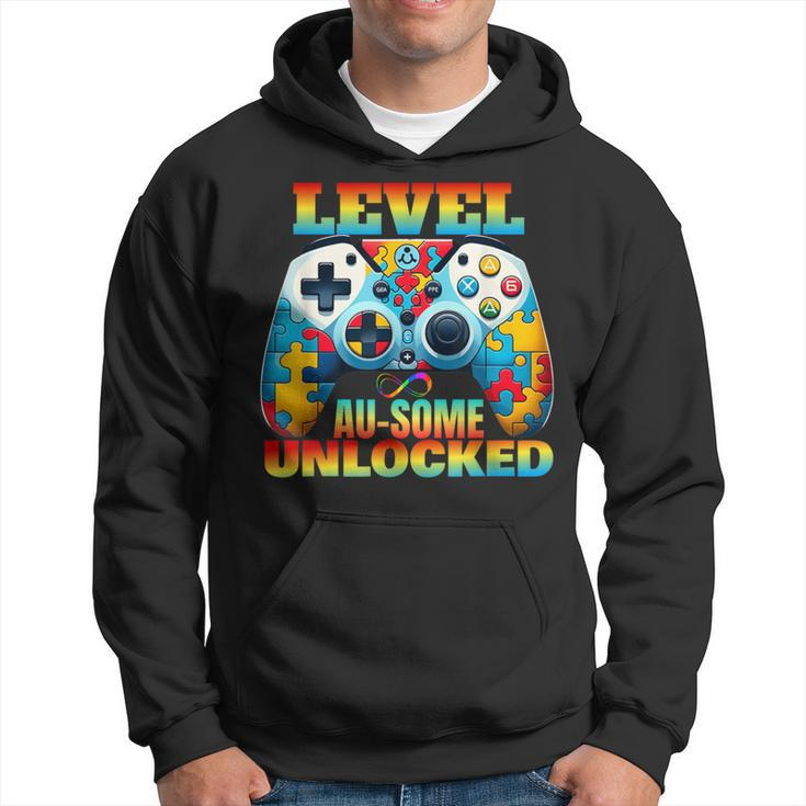 Level Au-Some Unlocked Video Game Controller Autism Hoodie