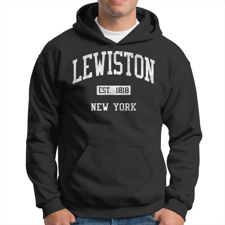 Lewiston New York Ny Js04 Vintage Athletic Sports Hoodie