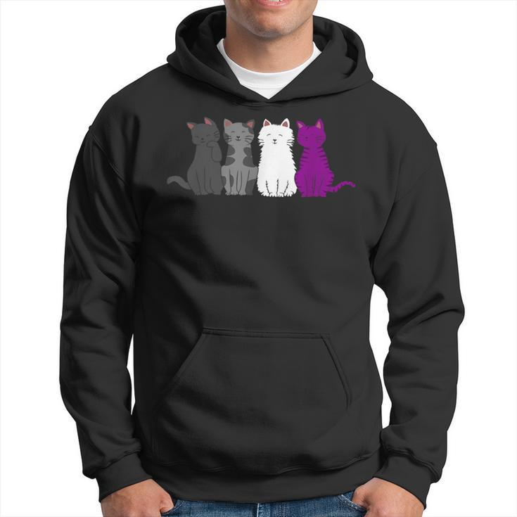 Lgbt Pride Cat Animal Ace Flag Asexuality Demisexual Asexual Hoodie