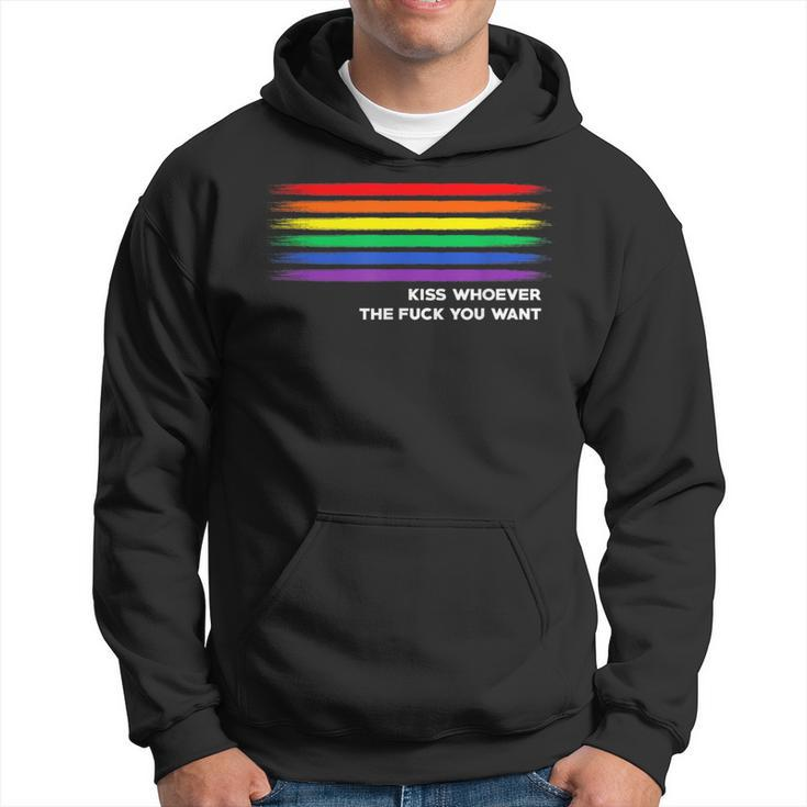 Lgbt Pride Kiss Whoever The F Ck You Want Lgbt Hoodie
