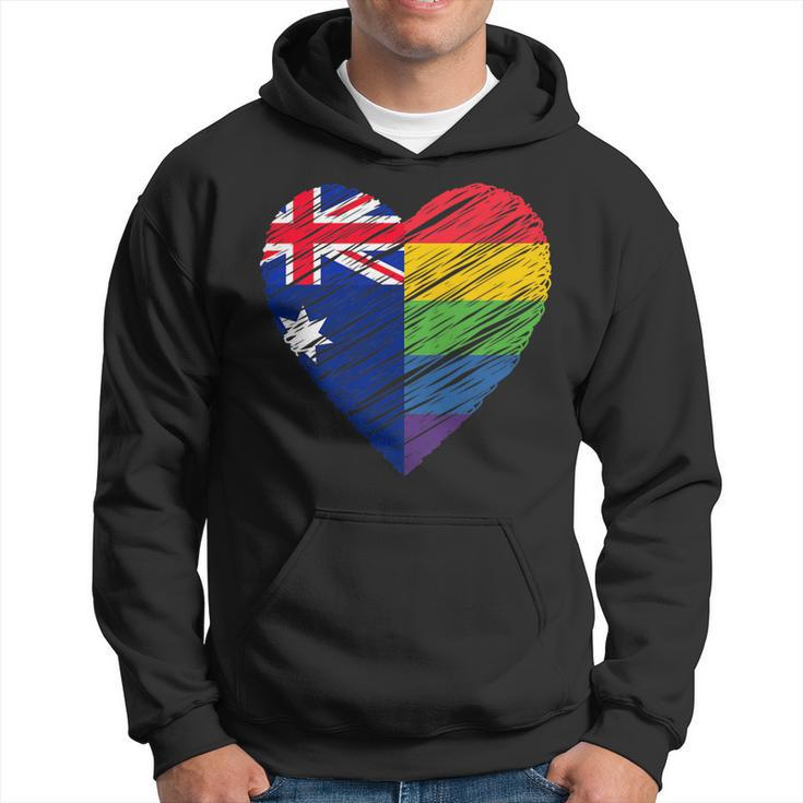Lgbtq Australia Gay Pride Heart For Gay Lesbian Love Lgbt Hoodie