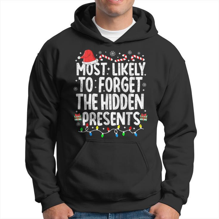 Most Likely To Forget The Hidden Presents Christmas Pajamas Hoodie