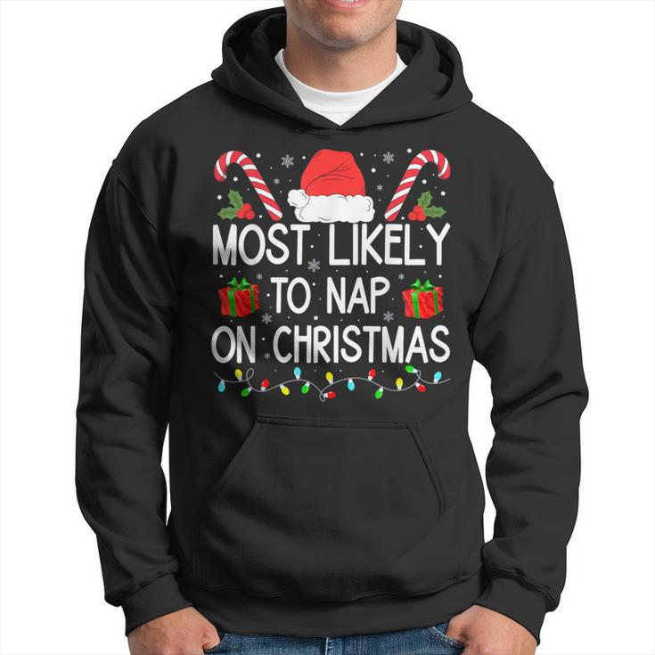 Most Likely To Take A Nap On Christmas Matching Hoodie