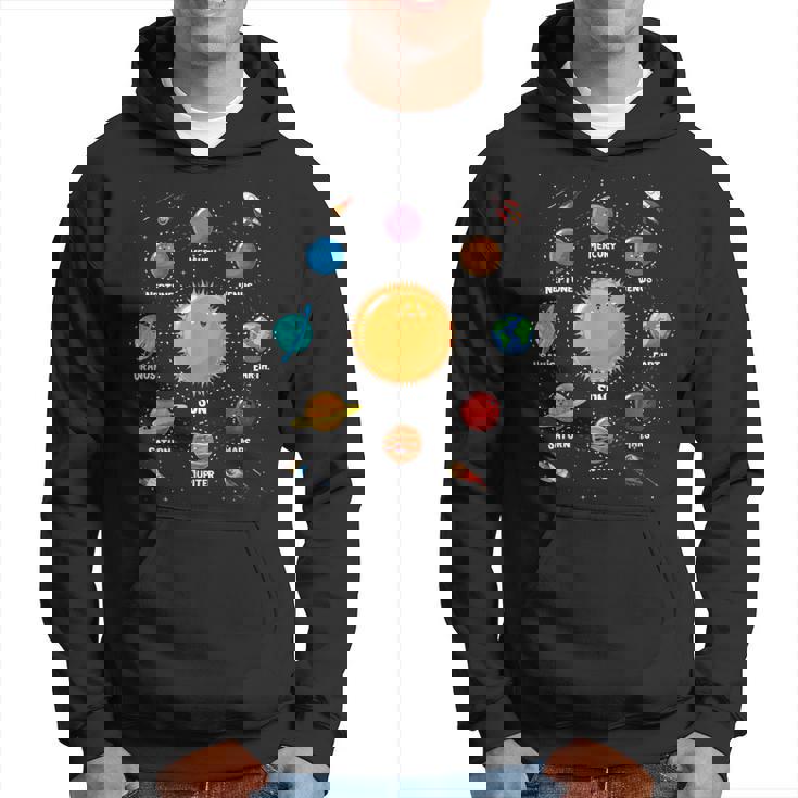 Lindo Sistema Solar De Planetas Coloridos Regalo Para Niños Sudadera