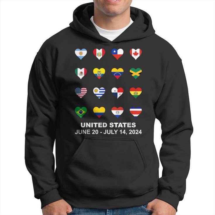 List Flag Of Countries In Copa United States Of America 2024 Hoodie