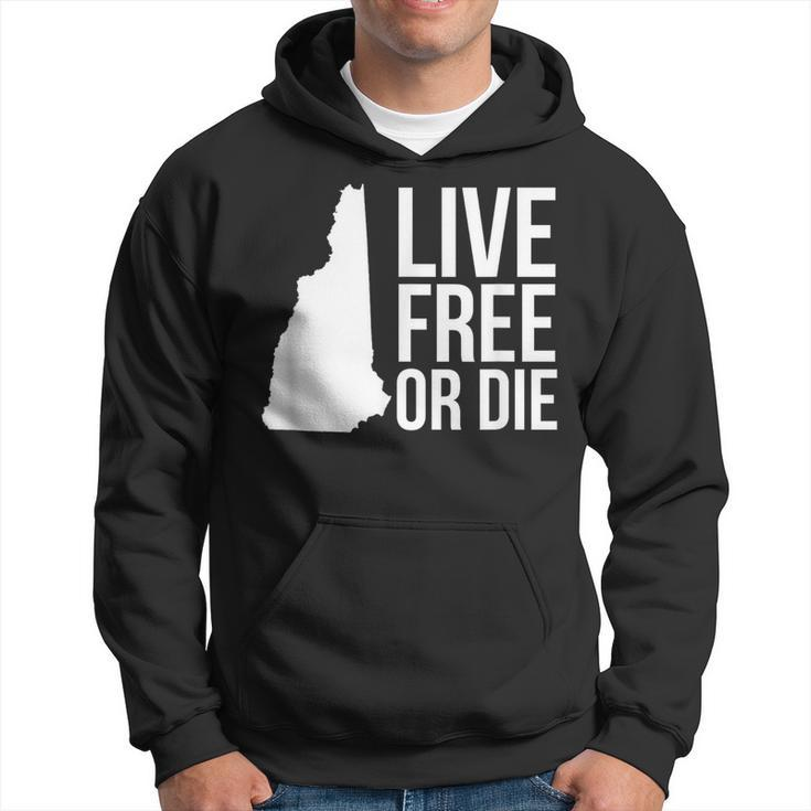 Live Free Or Die Nh Motto New Hampshire Map Hoodie