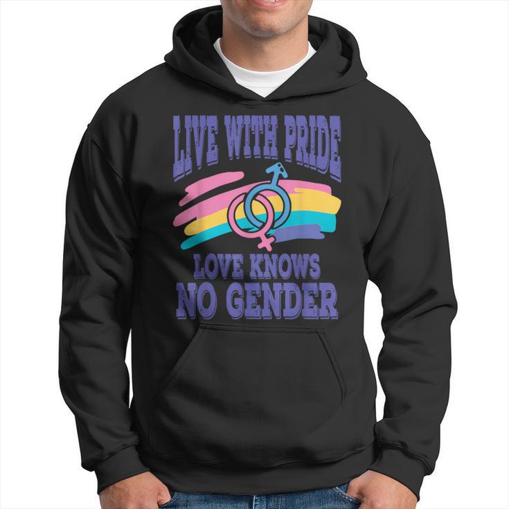 Live With Pride Love Knows No Gender Lgbt Apparel Hoodie