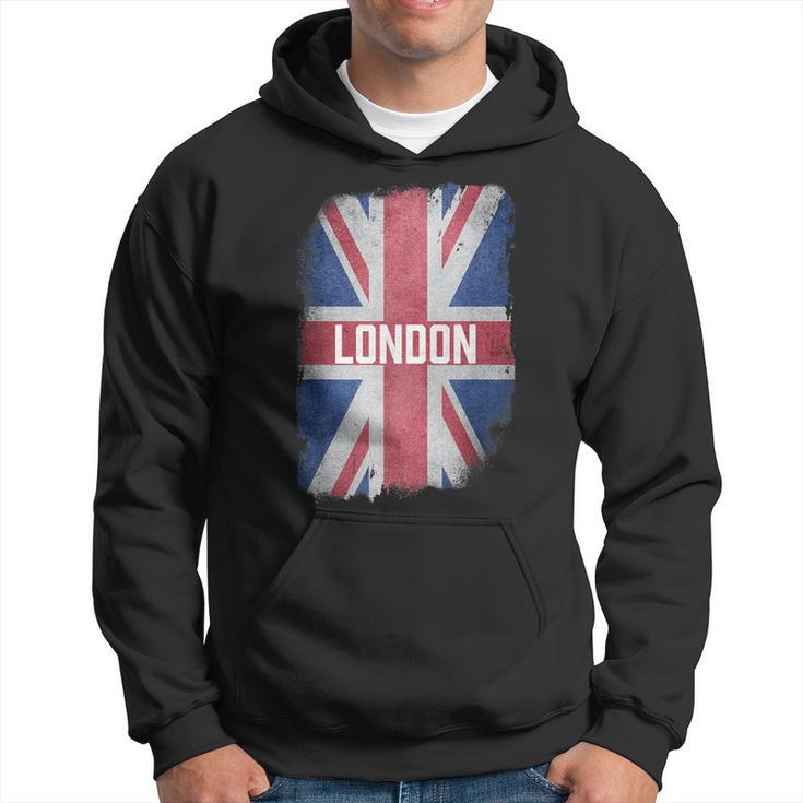 London United Kingdom British Flag Vintage Uk Souvenir Hoodie