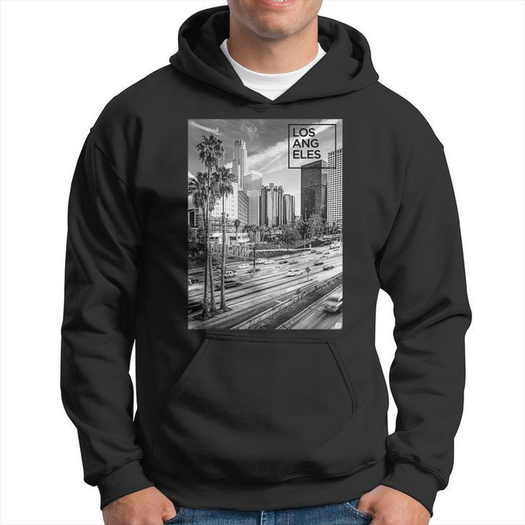 Los Angeles Realistic Photo With Los Angeles Text Apparel Hoodie