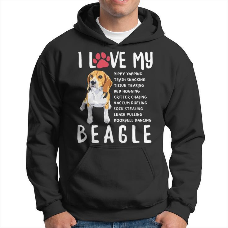 I Love My Beagle  Beagle Lover Gif Hoodie