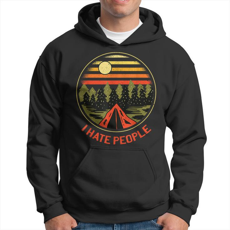 I Love Camping I Hate People Outdoors Vintage Camping Hoodie