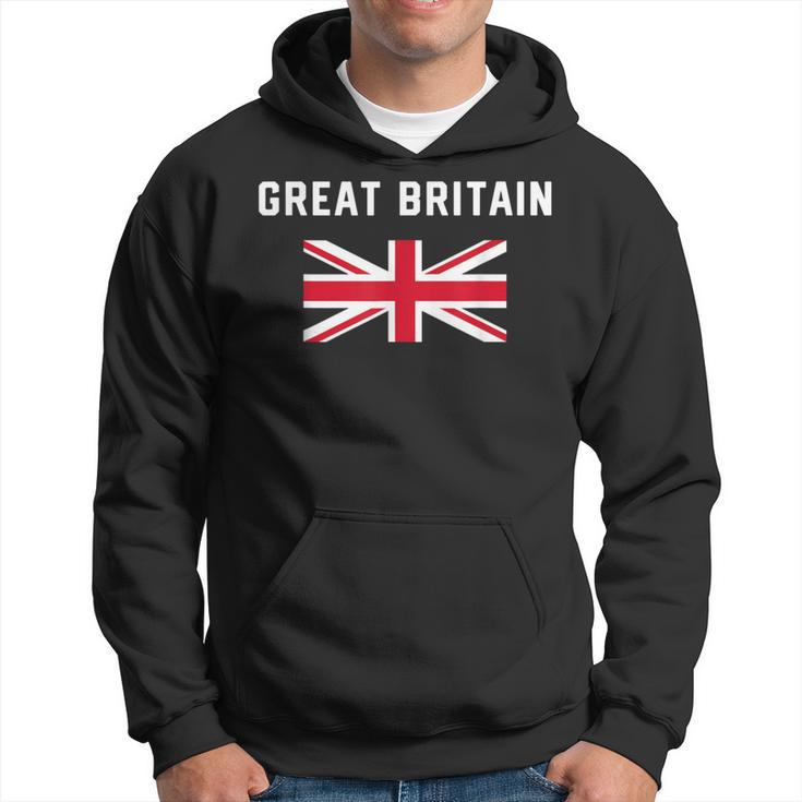 I Love Great Britain Minimalist Uk Flag Hoodie