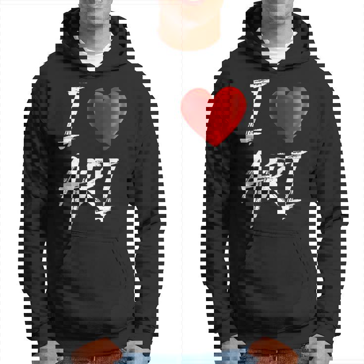I Love Heart Ari Family NameHoodie