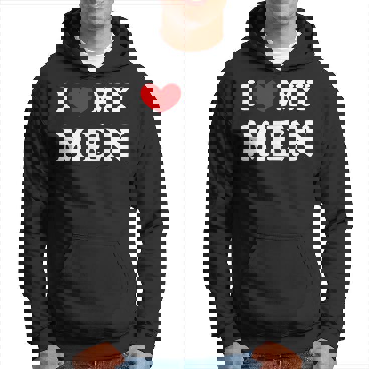 I Love My J'aime Mes Men Sweat à capuche