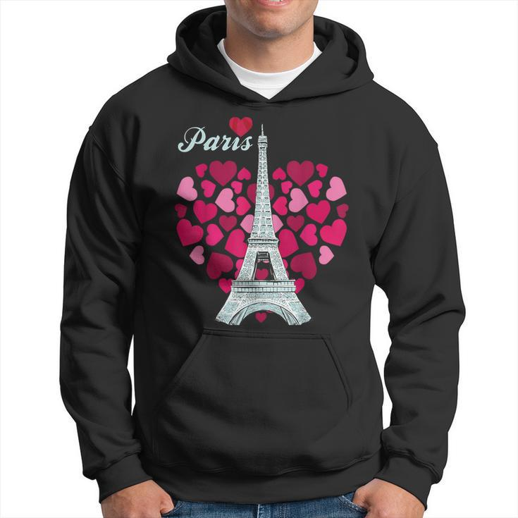 Love Paris Heart Eiffel Tower Souvenir France French Love Hoodie