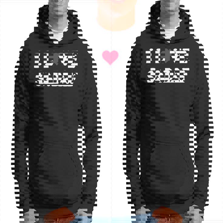 I Love Sadaf Nombre De Sadaf A Juego Para Novia Y Novio Manga Larga Sudadera