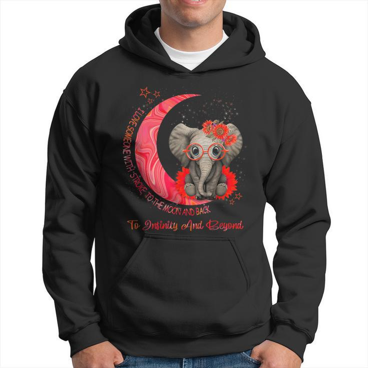 I Love Someone With Stroke To The Moon And Back Hoodie