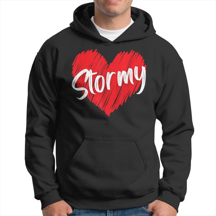 I Love Stormy Heart Personalized Name Stormy Hoodie