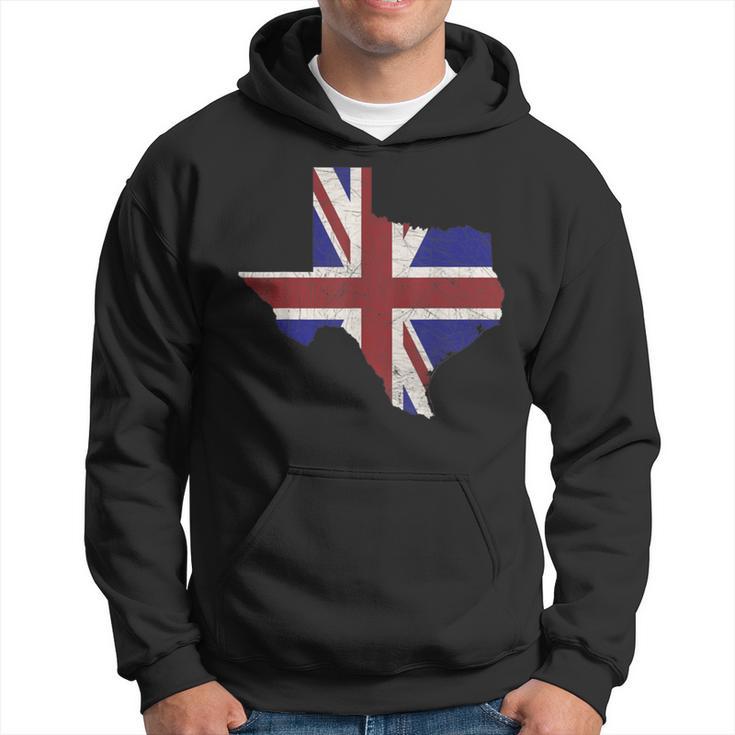 I Love Uk Texas Loves England British American In Tx Hoodie