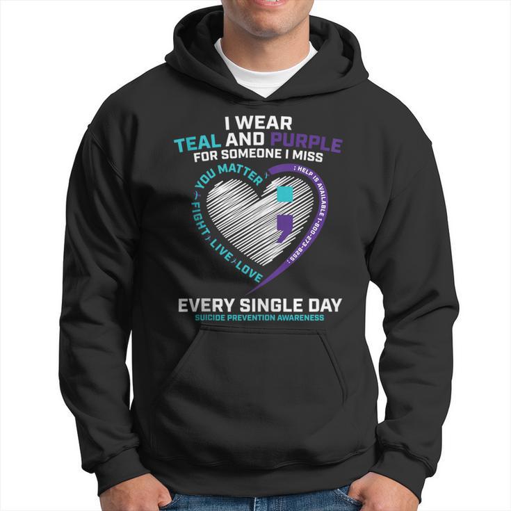 In Loving Memory Semi Colon Suicide Prevention Awareness Hoodie