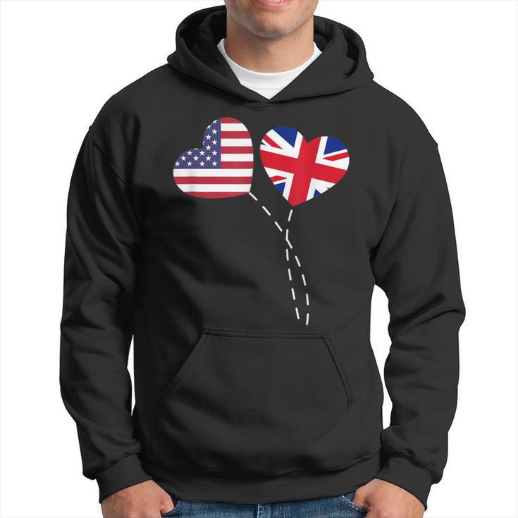 Loving Usa United Kingdom Flag Heart British Americans Love Hoodie