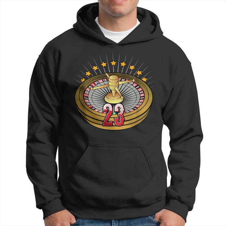 Lucky Number 23 S Roulette Wheel Gambling Vegas Style Hoodie