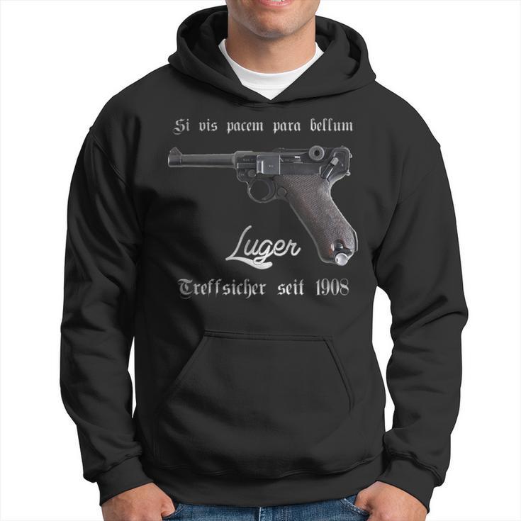 Luger Treffsicher Seit 1908 Pistol Parabellum 9 Mm Hoodie