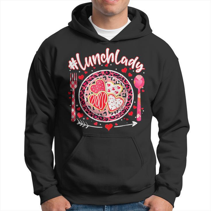 Lunch Lady Happy Valentine's Day Cafeteria Worker Hoodie