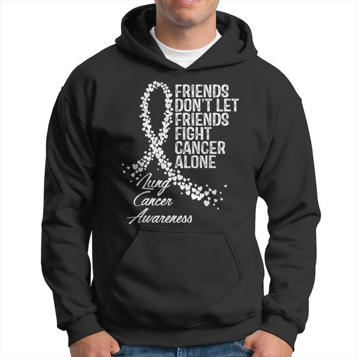 Lung Cancer Awareness Friends Fighter Support Hoodie