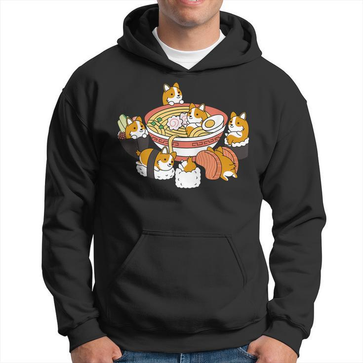 Lustiges Katzen-Ramen Hoodie, Cartoon-Katzen mit Nudelschüssel