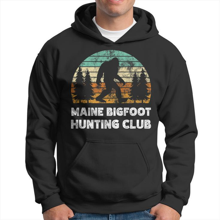 Maine Bigfoot Hunting Club Sasquatch Fan Hoodie