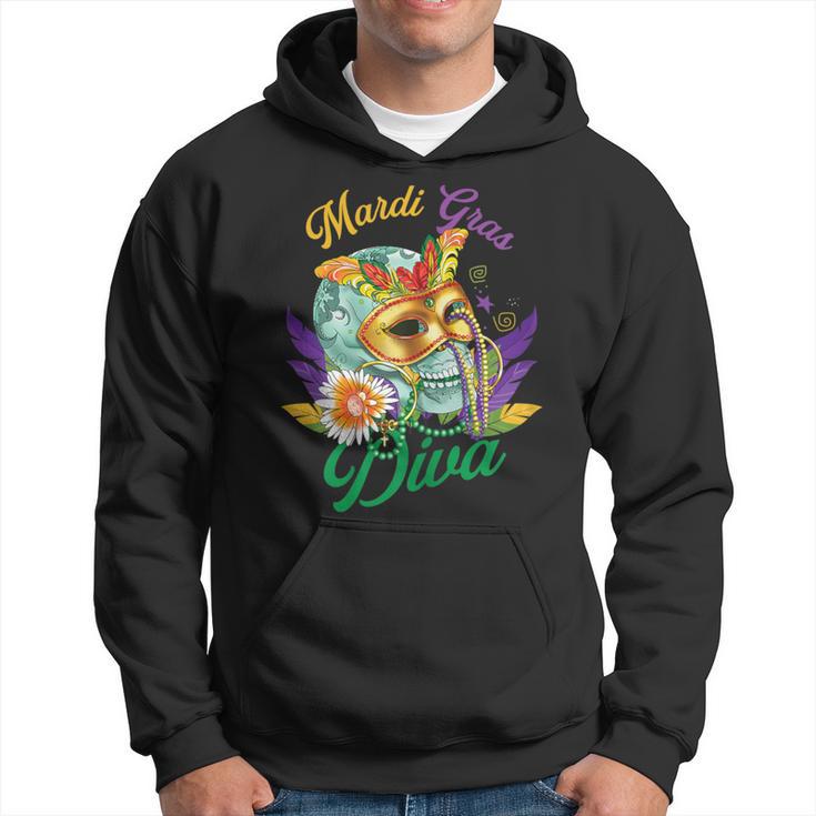 Mardi Gras Diva New Orleans Carnival Festival Hoodie