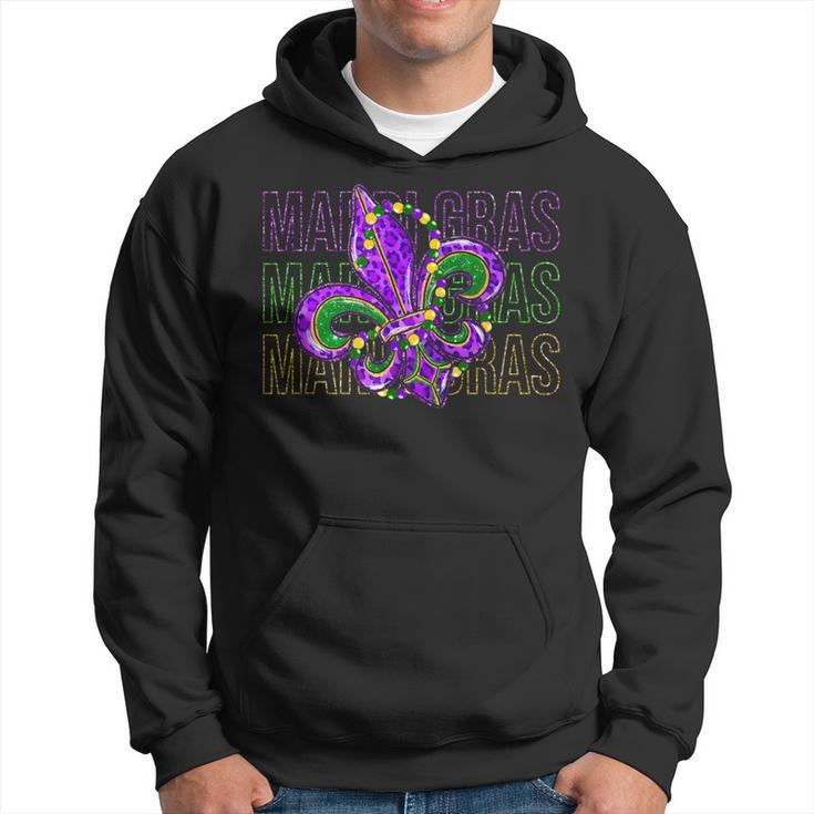 Mardi Gras Fleur De Lis Symbol Louisiana Carnival New Orlean Hoodie