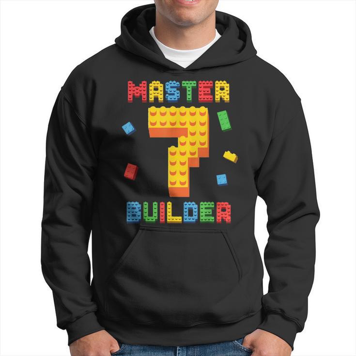 Master Builder Blocks 7Th Birthday 7 Year Old Building Brick Hoodie