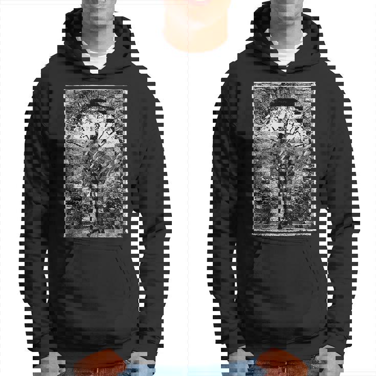Medieval Oculto Guerrero Esqueleto Grungy Arte Estético Oscuro Sudadera