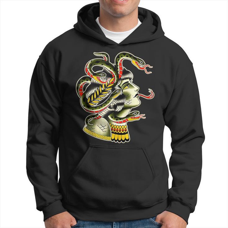 Medusa Greek Mythology Traditional Flash Hoodie