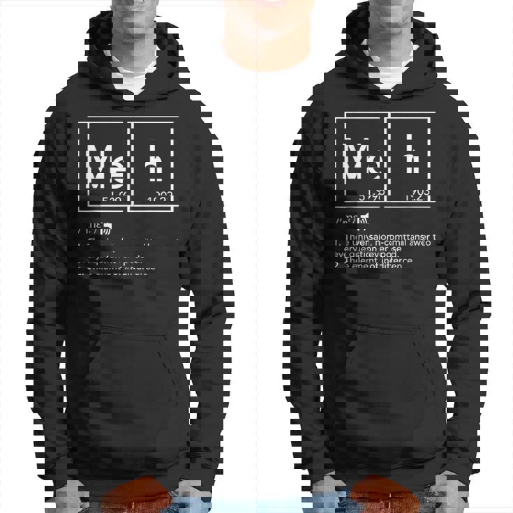 Meh Definition Non-Committal The Element Of Indifference Hoodie