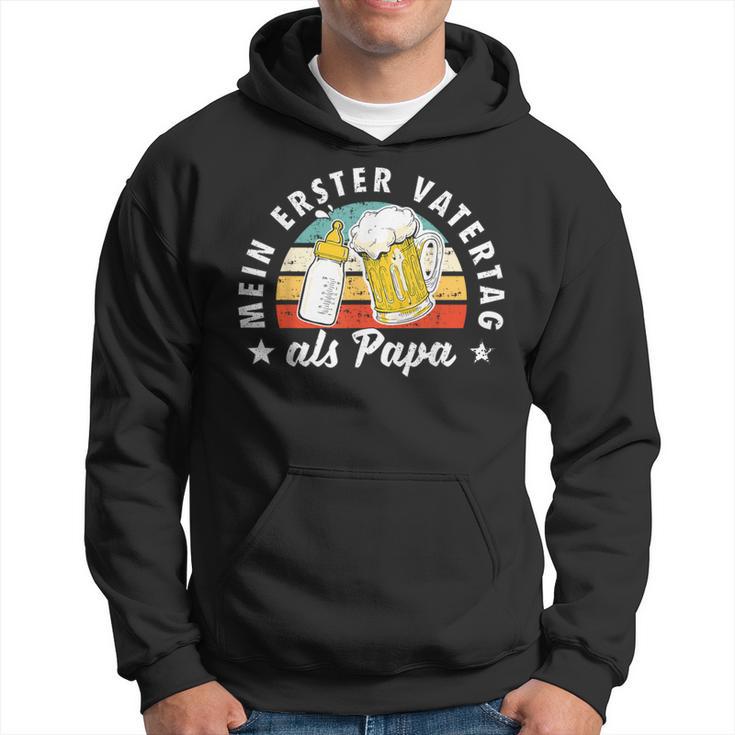 Mein Erster Fathertag Als Papa Kapuzenpullover