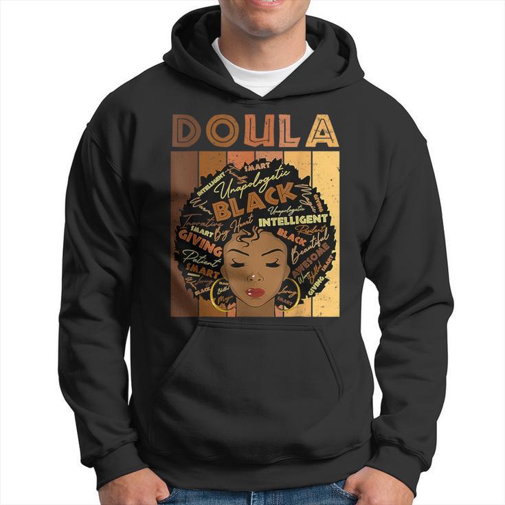 Melanin Doula African Pride Afro Hair Black History Month Hoodie