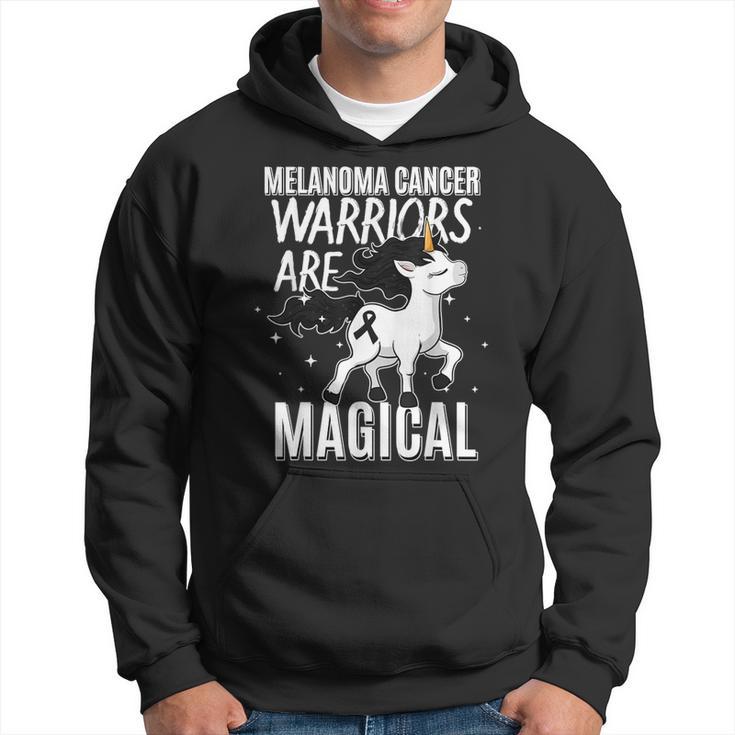 Melanoma Cancer Magical Unicorn Black Ribbon Dermatologist Hoodie