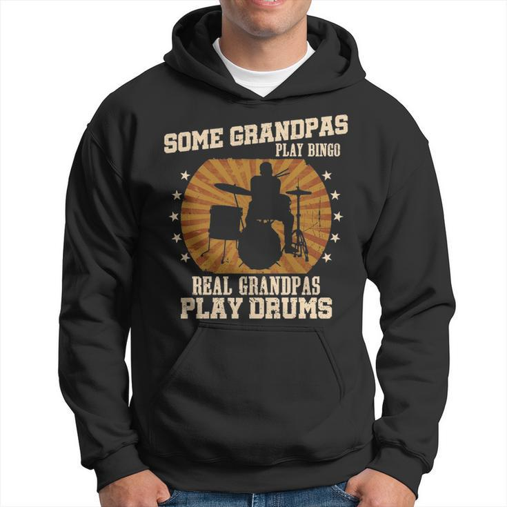 Mens Drummer Grandpa Real Grandpas Play Drums Hoodie