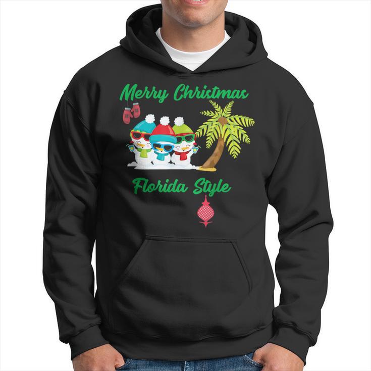 Merry Christmas Florida Style T Snowman Summer Hoodie