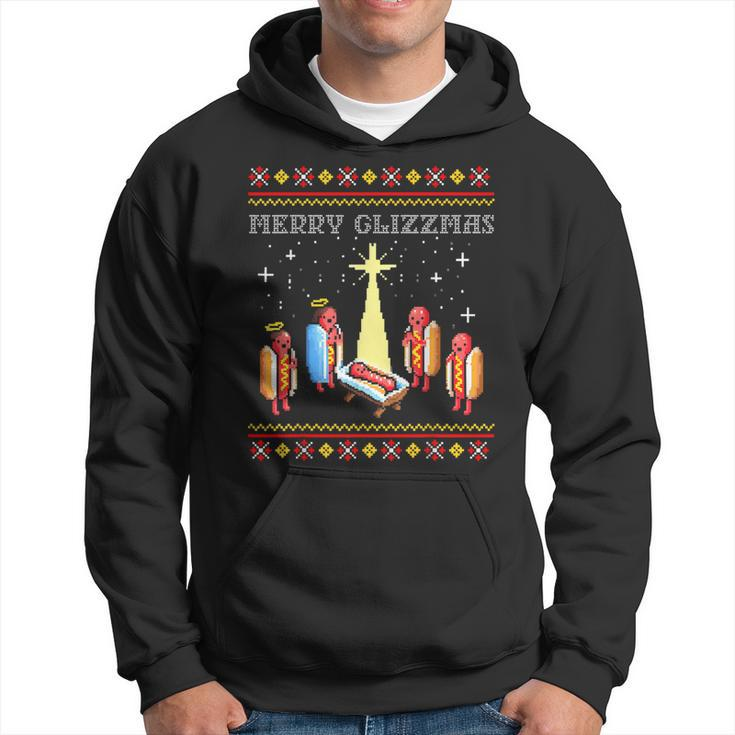Merry Glizzmas Tacky Merry Christmas Hot Dogs Holiday Hoodie