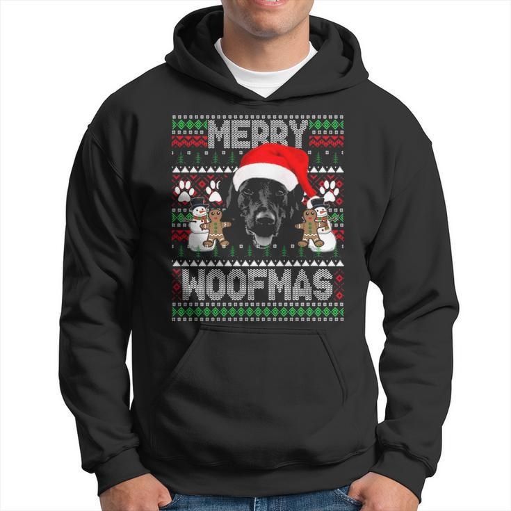 Merry Woofmas Cute Black Labrador Dog Ugly Sweater Hoodie
