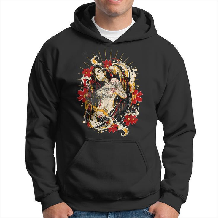 Mexican Tattoo Pin-Up Retro Vintage Day Of The Dead Hoodie
