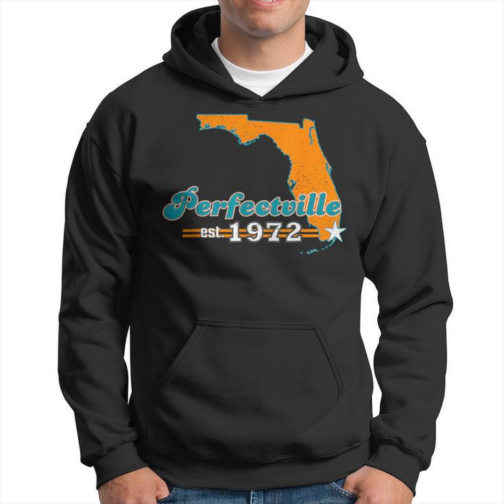 Miami 1972 Perfectville Vintage Football Hoodie